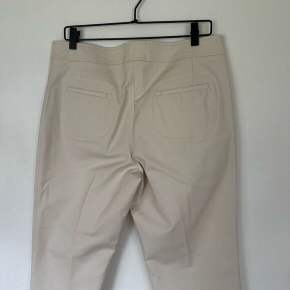 Jil Sander Women’s Cream Pleat Front Scoop Pocket Straight Leg Pant - Picture 8 of 11